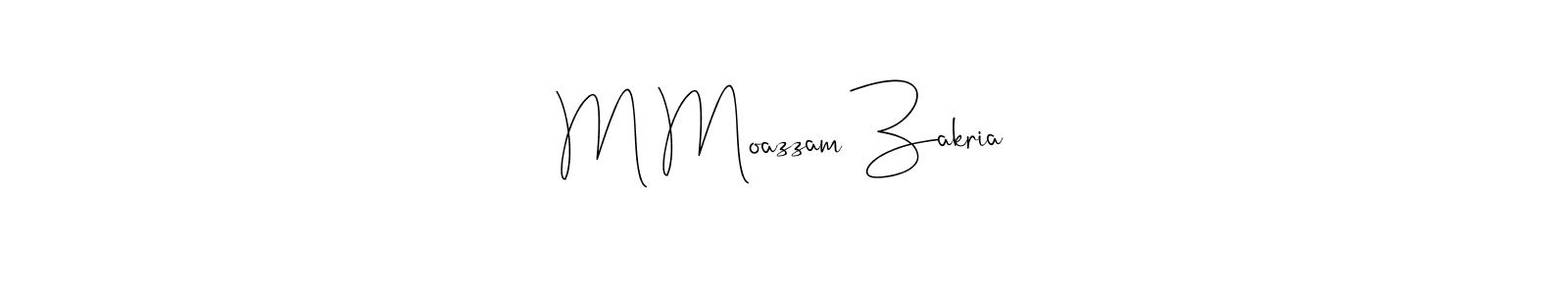 Make a beautiful signature design for name M Moazzam Zakria. Use this online signature maker to create a handwritten signature for free. M Moazzam Zakria signature style 4 images and pictures png