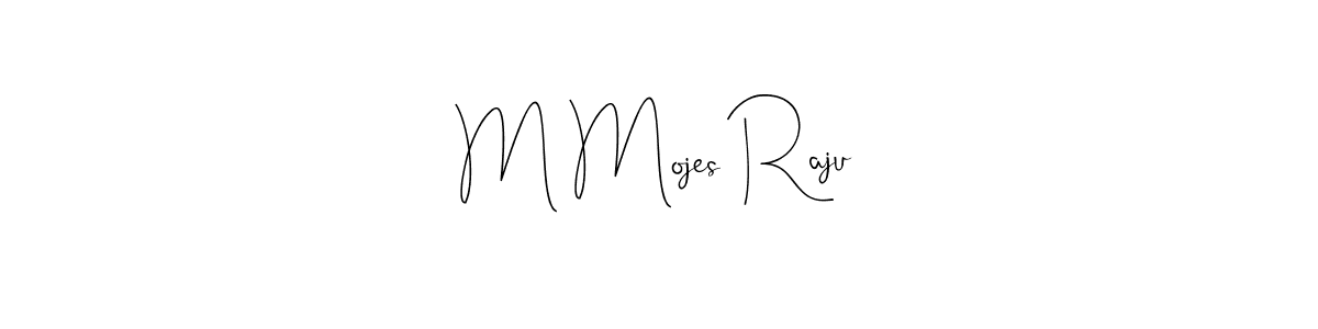 The best way (Andilay-7BmLP) to make a short signature is to pick only two or three words in your name. The name M Mojes Raju include a total of six letters. For converting this name. M Mojes Raju signature style 4 images and pictures png