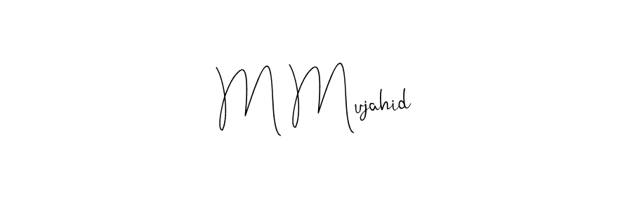 The best way (Andilay-7BmLP) to make a short signature is to pick only two or three words in your name. The name M Mujahid include a total of six letters. For converting this name. M Mujahid signature style 4 images and pictures png