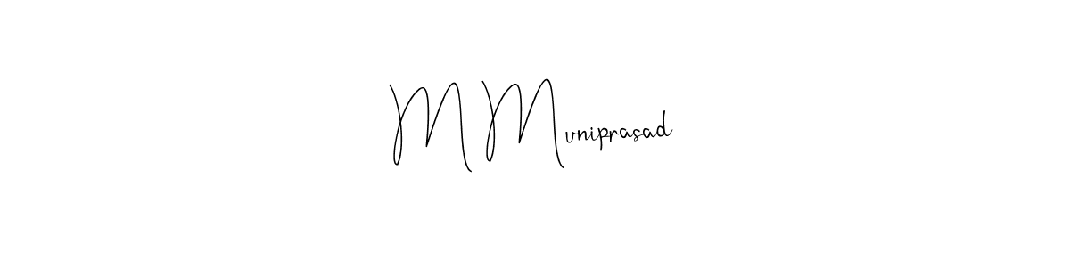 Use a signature maker to create a handwritten signature online. With this signature software, you can design (Andilay-7BmLP) your own signature for name M Muniprasad. M Muniprasad signature style 4 images and pictures png