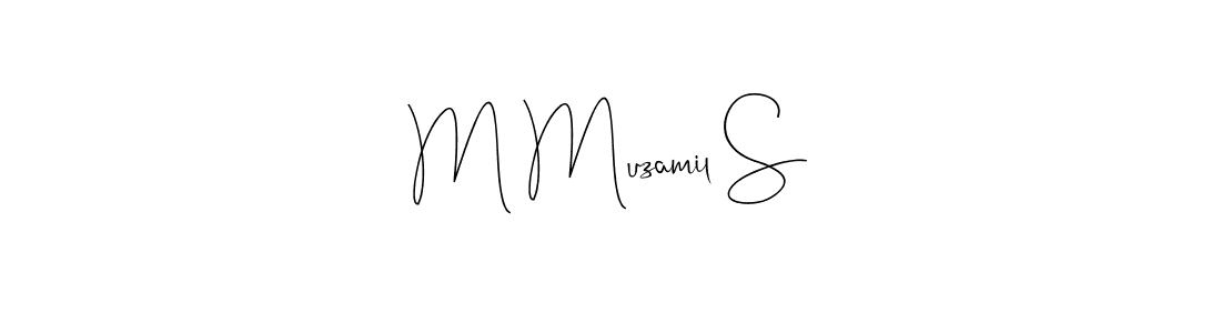 Make a beautiful signature design for name M Muzamil S. With this signature (Andilay-7BmLP) style, you can create a handwritten signature for free. M Muzamil S signature style 4 images and pictures png