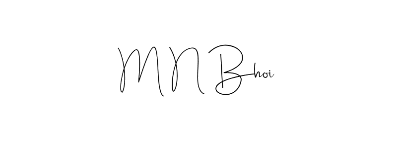 Also You can easily find your signature by using the search form. We will create M N Bhoi name handwritten signature images for you free of cost using Andilay-7BmLP sign style. M N Bhoi signature style 4 images and pictures png