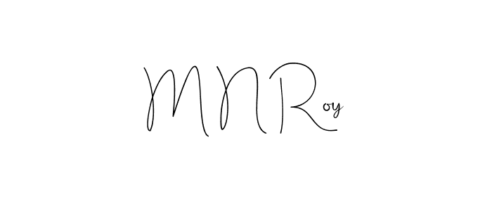 How to make M N Roy name signature. Use Andilay-7BmLP style for creating short signs online. This is the latest handwritten sign. M N Roy signature style 4 images and pictures png