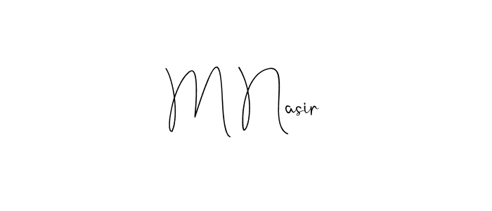 Also You can easily find your signature by using the search form. We will create M Nasir name handwritten signature images for you free of cost using Andilay-7BmLP sign style. M Nasir signature style 4 images and pictures png