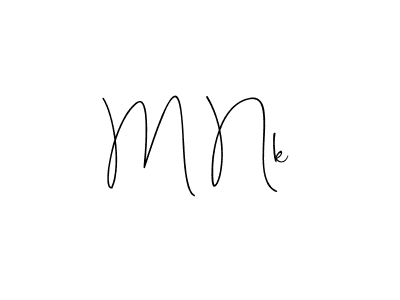 This is the best signature style for the M Nk name. Also you like these signature font (Andilay-7BmLP). Mix name signature. M Nk signature style 4 images and pictures png