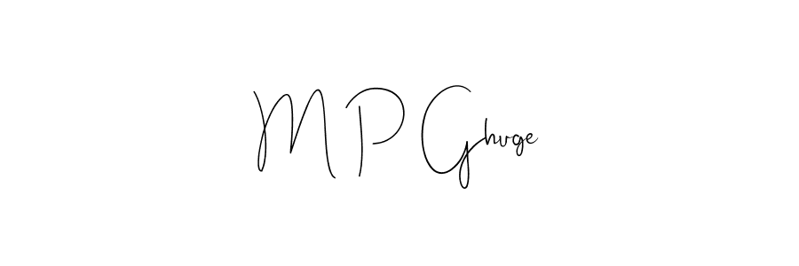 Make a beautiful signature design for name M P Ghuge. Use this online signature maker to create a handwritten signature for free. M P Ghuge signature style 4 images and pictures png