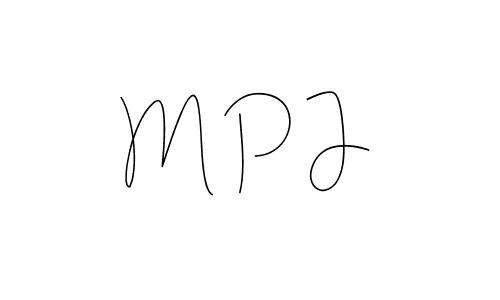 Make a beautiful signature design for name M P J. With this signature (Andilay-7BmLP) style, you can create a handwritten signature for free. M P J signature style 4 images and pictures png