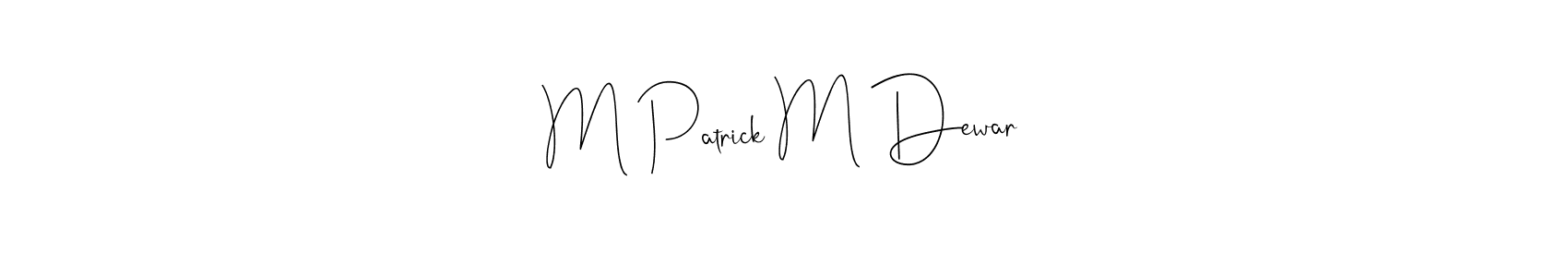 Andilay-7BmLP is a professional signature style that is perfect for those who want to add a touch of class to their signature. It is also a great choice for those who want to make their signature more unique. Get M Patrick M Dewar name to fancy signature for free. M Patrick M Dewar signature style 4 images and pictures png