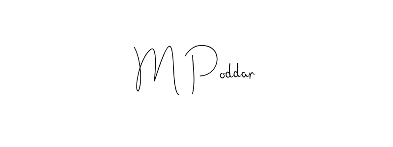 The best way (Andilay-7BmLP) to make a short signature is to pick only two or three words in your name. The name M Poddar include a total of six letters. For converting this name. M Poddar signature style 4 images and pictures png