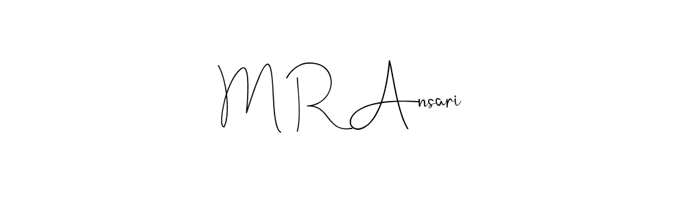 Also You can easily find your signature by using the search form. We will create M R Ansari name handwritten signature images for you free of cost using Andilay-7BmLP sign style. M R Ansari signature style 4 images and pictures png