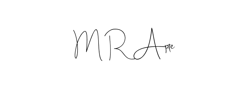 Also You can easily find your signature by using the search form. We will create M R Apte name handwritten signature images for you free of cost using Andilay-7BmLP sign style. M R Apte signature style 4 images and pictures png