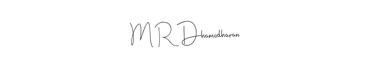 Use a signature maker to create a handwritten signature online. With this signature software, you can design (Andilay-7BmLP) your own signature for name M R Dhamodharan. M R Dhamodharan signature style 4 images and pictures png