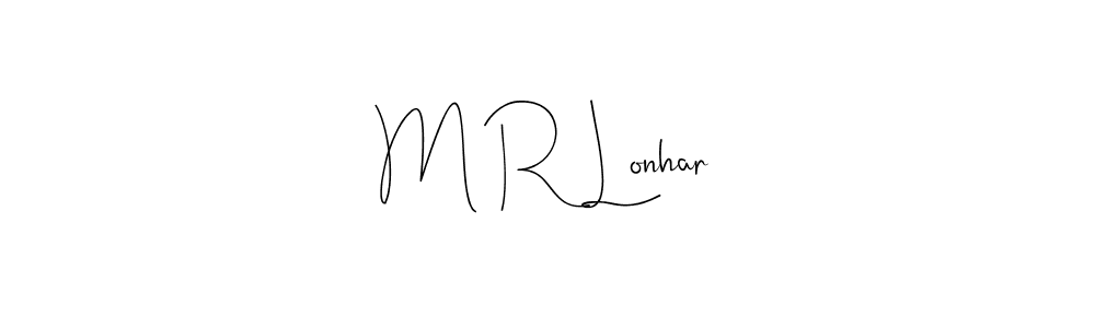 Make a beautiful signature design for name M R Lonhar. Use this online signature maker to create a handwritten signature for free. M R Lonhar signature style 4 images and pictures png