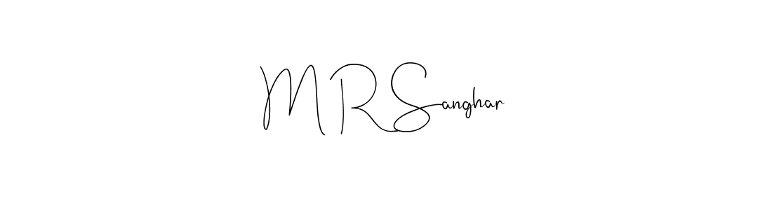 How to make M R Sanghar signature? Andilay-7BmLP is a professional autograph style. Create handwritten signature for M R Sanghar name. M R Sanghar signature style 4 images and pictures png