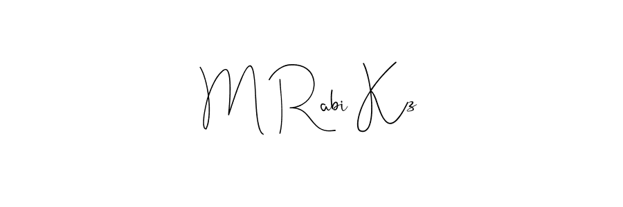 You should practise on your own different ways (Andilay-7BmLP) to write your name (M Rabi Kz) in signature. don't let someone else do it for you. M Rabi Kz signature style 4 images and pictures png