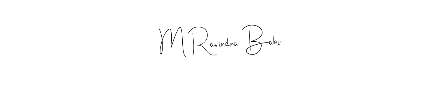 You can use this online signature creator to create a handwritten signature for the name M Ravindra Babu. This is the best online autograph maker. M Ravindra Babu signature style 4 images and pictures png