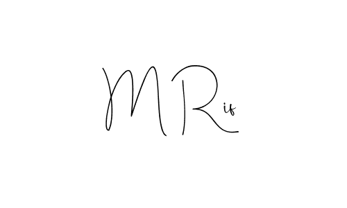 The best way (Andilay-7BmLP) to make a short signature is to pick only two or three words in your name. The name M Rif include a total of six letters. For converting this name. M Rif signature style 4 images and pictures png