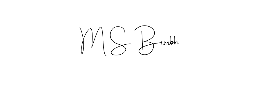 if you are searching for the best signature style for your name M S Bimbh. so please give up your signature search. here we have designed multiple signature styles  using Andilay-7BmLP. M S Bimbh signature style 4 images and pictures png