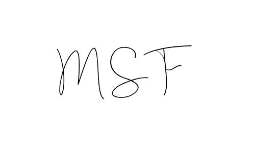 Design your own signature with our free online signature maker. With this signature software, you can create a handwritten (Andilay-7BmLP) signature for name M S F. M S F signature style 4 images and pictures png