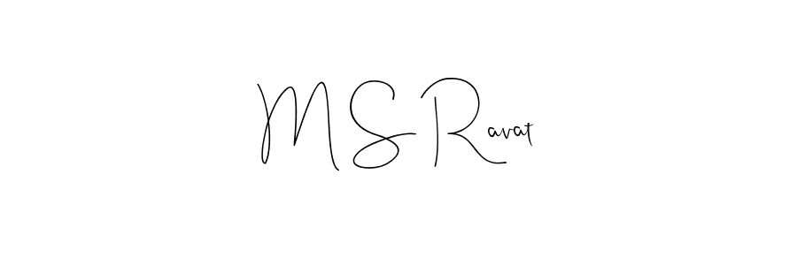 How to make M S Ravat signature? Andilay-7BmLP is a professional autograph style. Create handwritten signature for M S Ravat name. M S Ravat signature style 4 images and pictures png