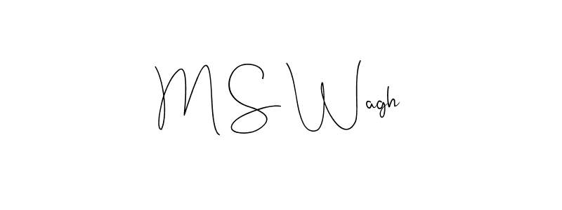 You should practise on your own different ways (Andilay-7BmLP) to write your name (M S Wagh) in signature. don't let someone else do it for you. M S Wagh signature style 4 images and pictures png