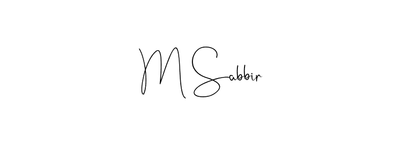 Use a signature maker to create a handwritten signature online. With this signature software, you can design (Andilay-7BmLP) your own signature for name M Sabbir. M Sabbir signature style 4 images and pictures png