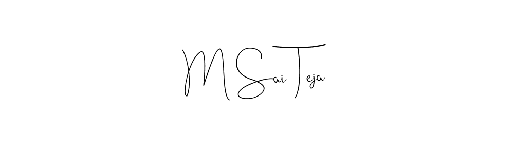 Similarly Andilay-7BmLP is the best handwritten signature design. Signature creator online .You can use it as an online autograph creator for name M Sai Teja. M Sai Teja signature style 4 images and pictures png