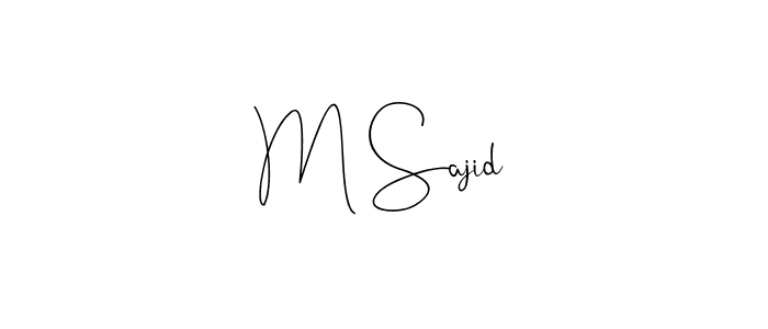 Use a signature maker to create a handwritten signature online. With this signature software, you can design (Andilay-7BmLP) your own signature for name M Sajid. M Sajid signature style 4 images and pictures png