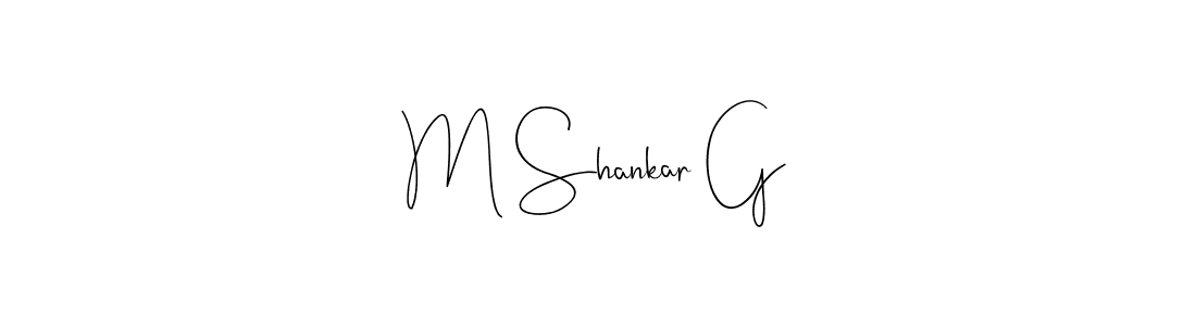 You can use this online signature creator to create a handwritten signature for the name M Shankar G. This is the best online autograph maker. M Shankar G signature style 4 images and pictures png