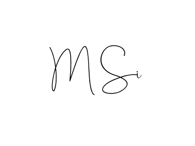 You should practise on your own different ways (Andilay-7BmLP) to write your name (M Si) in signature. don't let someone else do it for you. M Si signature style 4 images and pictures png