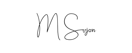 The Andilay-7BmLP lettering style adds unique flourish to name M Sujon. Stand out with a custom digital autograph made in seconds. M Sujon signature style 4 images and pictures png