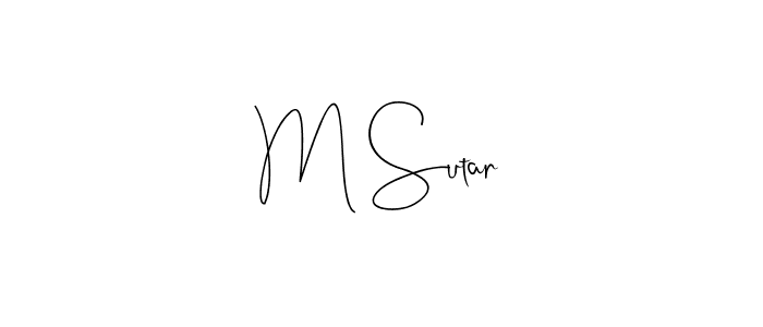 Design your own signature with our free online signature maker. With this signature software, you can create a handwritten (Andilay-7BmLP) signature for name M Sutar. M Sutar signature style 4 images and pictures png