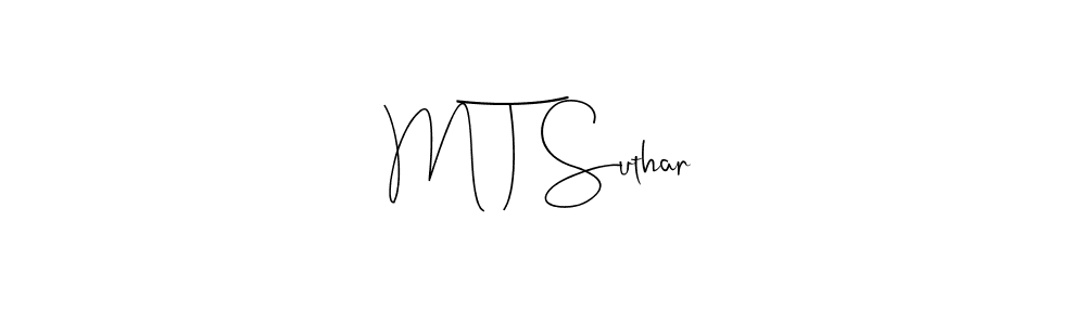 Make a beautiful signature design for name M T Suthar. Use this online signature maker to create a handwritten signature for free. M T Suthar signature style 4 images and pictures png