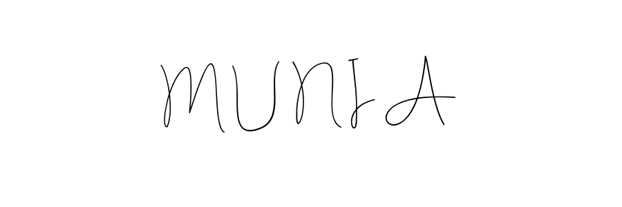 Make a short M U N I A signature style. Manage your documents anywhere anytime using Andilay-7BmLP. Create and add eSignatures, submit forms, share and send files easily. M U N I A signature style 4 images and pictures png