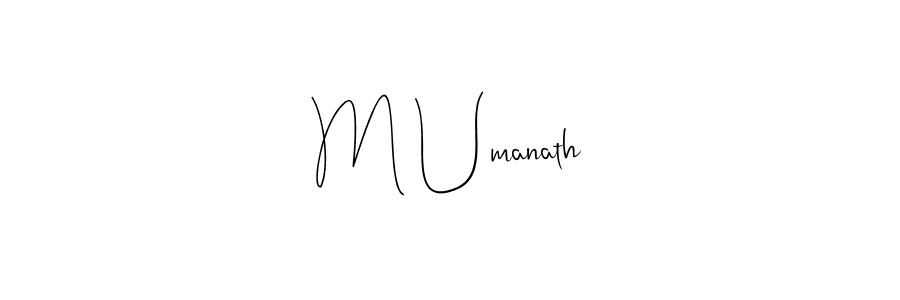 How to make M Umanath name signature. Use Andilay-7BmLP style for creating short signs online. This is the latest handwritten sign. M Umanath signature style 4 images and pictures png