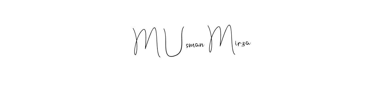 Best and Professional Signature Style for M Usman Mirza. Andilay-7BmLP Best Signature Style Collection. M Usman Mirza signature style 4 images and pictures png