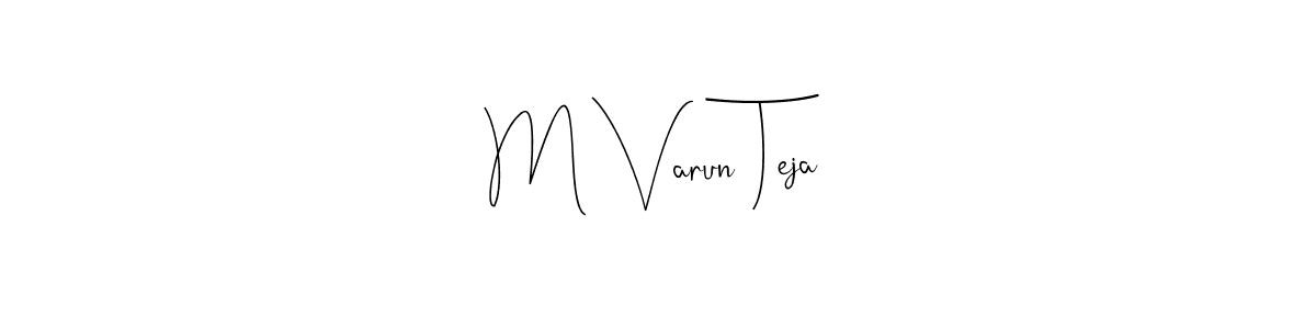 You can use this online signature creator to create a handwritten signature for the name M Varun Teja. This is the best online autograph maker. M Varun Teja signature style 4 images and pictures png