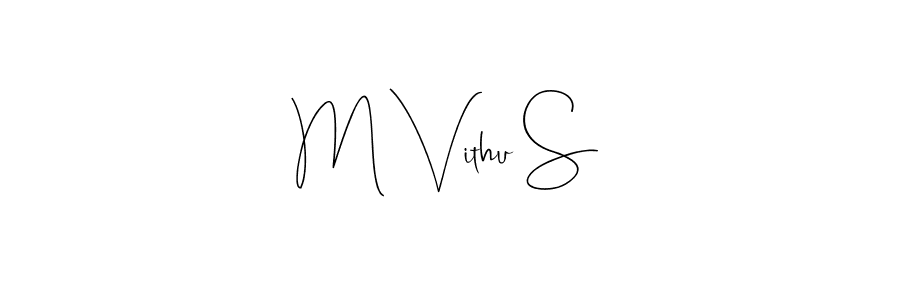 It looks lik you need a new signature style for name M Vithu S. Design unique handwritten (Andilay-7BmLP) signature with our free signature maker in just a few clicks. M Vithu S signature style 4 images and pictures png