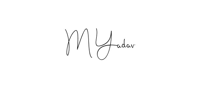 The best way (Andilay-7BmLP) to make a short signature is to pick only two or three words in your name. The name M Yadav include a total of six letters. For converting this name. M Yadav signature style 4 images and pictures png