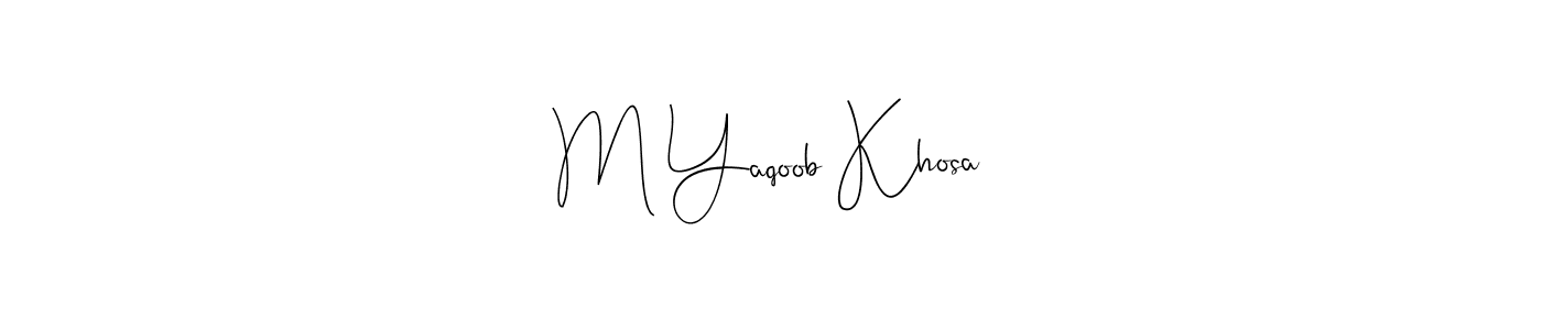 Make a beautiful signature design for name M Yaqoob Khosa. Use this online signature maker to create a handwritten signature for free. M Yaqoob Khosa signature style 4 images and pictures png