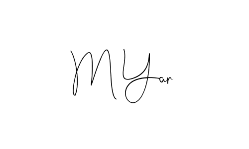 Create a beautiful signature design for name M Yar. With this signature (Andilay-7BmLP) fonts, you can make a handwritten signature for free. M Yar signature style 4 images and pictures png