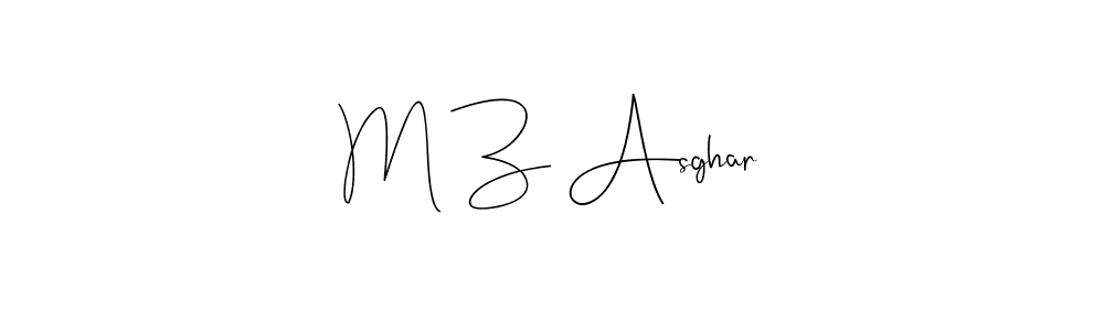 Design your own signature with our free online signature maker. With this signature software, you can create a handwritten (Andilay-7BmLP) signature for name M Z Asghar. M Z Asghar signature style 4 images and pictures png