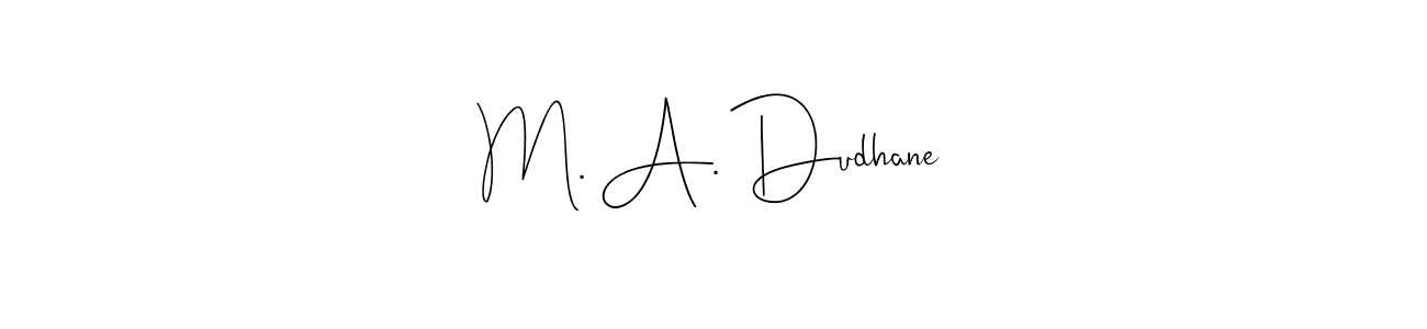 How to Draw M. A. Dudhane signature style? Andilay-7BmLP is a latest design signature styles for name M. A. Dudhane. M. A. Dudhane signature style 4 images and pictures png