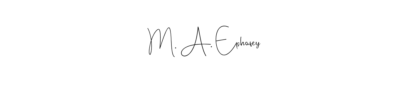 You can use this online signature creator to create a handwritten signature for the name M. A. Elshafey. This is the best online autograph maker. M. A. Elshafey signature style 4 images and pictures png