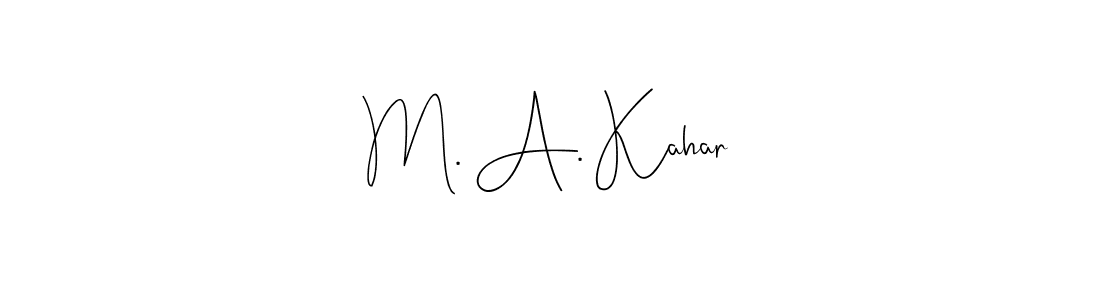 How to Draw M. A. Kahar signature style? Andilay-7BmLP is a latest design signature styles for name M. A. Kahar. M. A. Kahar signature style 4 images and pictures png