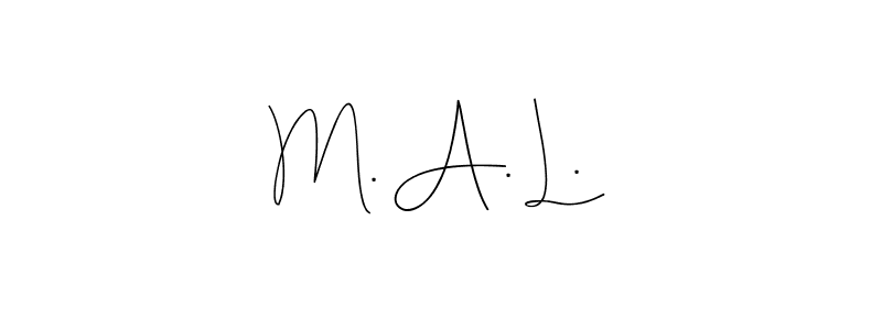 Make a beautiful signature design for name M. A. L.. With this signature (Andilay-7BmLP) style, you can create a handwritten signature for free. M. A. L. signature style 4 images and pictures png