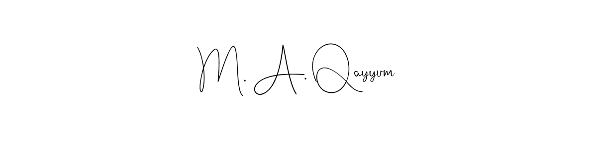 You can use this online signature creator to create a handwritten signature for the name M. A. Qayyum. This is the best online autograph maker. M. A. Qayyum signature style 4 images and pictures png