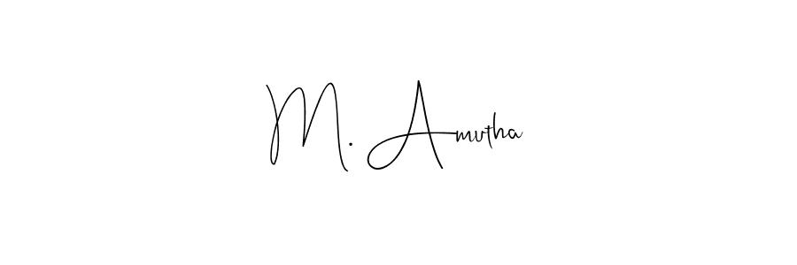 Similarly Andilay-7BmLP is the best handwritten signature design. Signature creator online .You can use it as an online autograph creator for name M. Amutha. M. Amutha signature style 4 images and pictures png