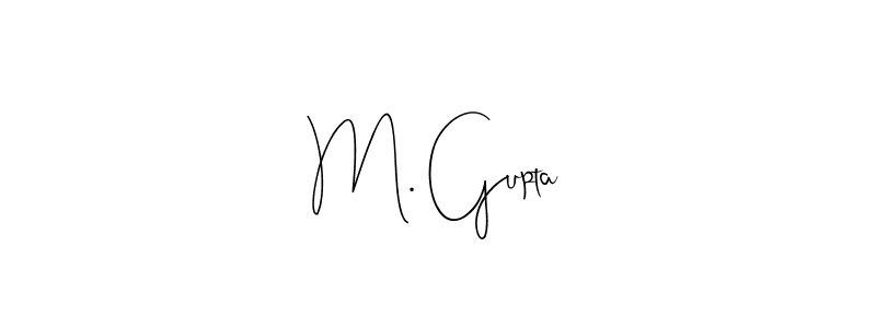 The best way (Andilay-7BmLP) to make a short signature is to pick only two or three words in your name. The name M. Gupta include a total of six letters. For converting this name. M. Gupta signature style 4 images and pictures png