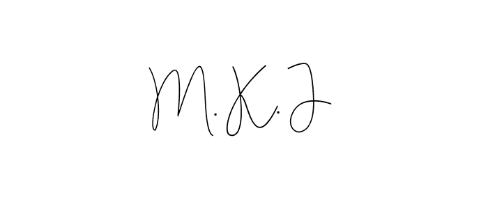 Design your own signature with our free online signature maker. With this signature software, you can create a handwritten (Andilay-7BmLP) signature for name M. K. J. M. K. J signature style 4 images and pictures png